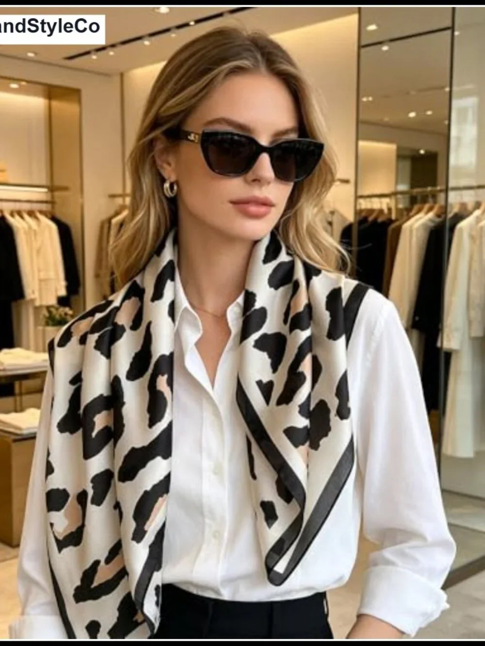 Silk-like Polyester Square Fashion Scarf 27.5